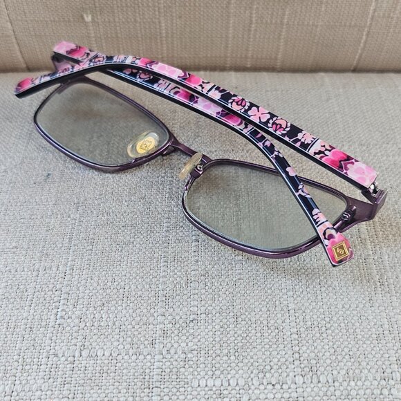 Vera Bradley Women Eyeglasses Frame Burgundy Tone Glasses Eye Wear 47[]16 125 - Picture 4 of 14